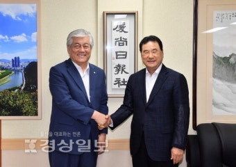 더불어민주당 울산시당 위원장인 이상헌 국회의원, 경상일보 방문