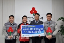 (주)세진중공업 끝전 모아 1804만원 기부
