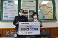 대한적십자사 울산시지사, 신정4동 행정복지센터에 지원금 전달