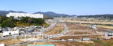 언양 송대지구 도로 때문에 준공 지연