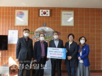 울산 두동초등학교 총동창회, 학교 체육관 전동 현수막 기증