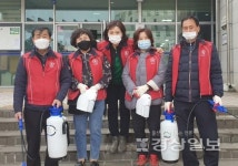 남목1동 주민자치위, 코로나 예방 경로당 방역 봉사