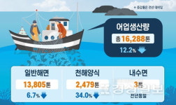 해수온 상승, 양식시설 줄면서울산 미역·다시마 생산량 급감