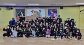 울산광역시 전통무예화랑도진흥원 매곡 영웅합기도 수련생, 1700개 라면 (사)울산광역시장애인총연합회에 전달
