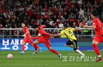 울산 찾은 축구 한국 대표팀, 손흥민 멀티골에 콜롬비아와 2대2 무승부