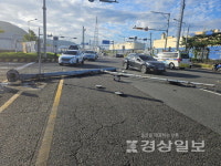 U턴 화물차, 신호등 받아 출근길 아산로 정체