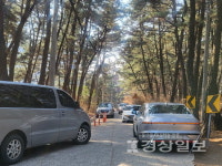 주차장 없는 인기산책로 애꿎은 센터에 불똥