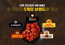 치킨멀티샵, 한 주방에서 5개 브랜드 선보여