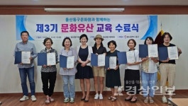 울산동구문화원 제3기 문화유산 교육 수료식