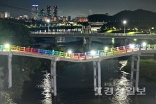 집중호우에 옛 삼호교 붕괴 위기…전면 통제 조치