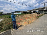 공사차량 마을길 통행 예고에 주민 반발