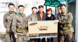 천안 쌍용2동 방위협, 예비군중대본부에 TV 기증