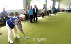 영동 황간농협 원로조합원들, 게이트볼로 친목 도모