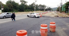 아산 외암대로 확장공사 주민안전 뒷전