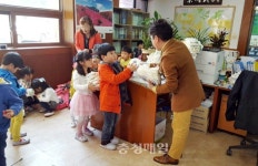 보령 대천1동, 어린이 대상 종이팩 교환 행사