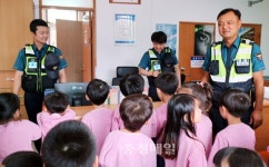 논산 연무읍 은혜어린이집, 연무지구대 방문