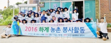 군산간호대 학생들, 당진서 농촌 봉사 활동