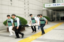 청주시립도서관 소방훈련