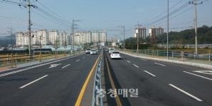 진천군 도시계획도로 1공구 확장·포장공사 완료