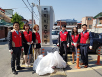 롯데아울렛 청주점 직지시장 주변 대청소