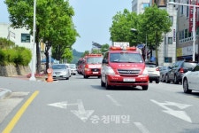 금산소방서, 소방차 길터주기 캠페인