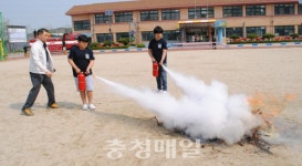 대전남부소방서, 산서초등학교서 화재진압훈련