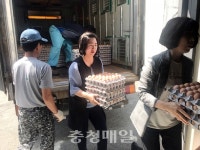 금산 한협축산, 이웃돕기 계란 기탁