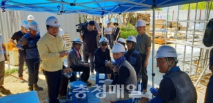 오세현 아산시장, 폭염 속 현장점검