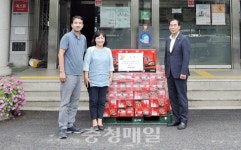㈜비가림, 논산시 연무읍에 라면 기부