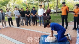 홍성군 홍북읍 주민복합지원센터, 무각본 소방훈련