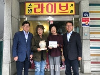 청주 수곡2동 스윙라이브카페, 마수걸이 복돈 후원
