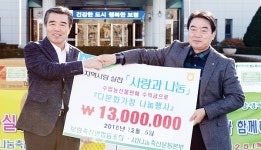 보령축산업협동조합, 이웃돕기 후원물품 전달