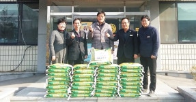 영동 대보건설, 경로당에 쌀 기부