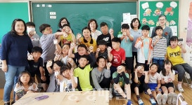당진 합덕초, 남상락 자수태극기 손거울 만들기