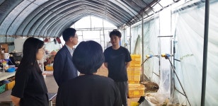 진천군농기센터, 농촌진흥 시범사업장 점검