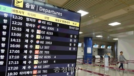 태풍 타파로 청주공항 항공편 무더기 결항
