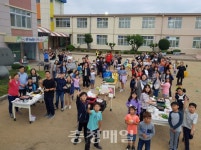 보령시 청보초등학교 학교 안뜰 야영 실시