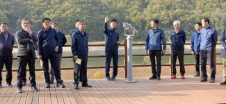 김정섭 공주시장, 금강 현장점검 나서