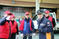 청양소방서, 청양시장에서 현장 지도