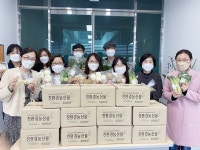 청주오창호수도서관, 친환경 농산물 팔아주기 동참