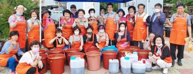 청주시 강서2동 자원봉사대, 사랑의 된장 나눔 행사