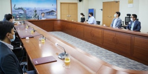 청주시 청원구, 전입 공무원 간담회 열어
