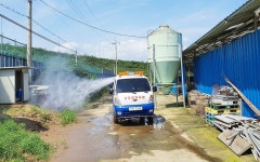 청주시 흥덕구, 축산농가 방역활동 실시