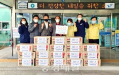 보령시 남포면이장협의회, 보령시보건소에 격려 물품 전달