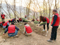 충주시 교현안림동 주민자치위, 만리산 사계공원 조성 구슬땀