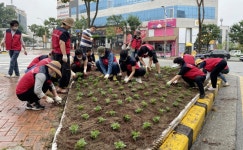 공주 신관동 불법쓰레기 투기장소에 쌈지공원 조성