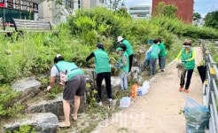 천안 성정1동, 성정천 산책로 잡초 제거