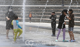 더위를 날리는 청주 생명누리공원 바닥분수