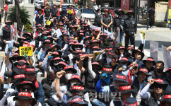 청주 우진교통 노조, 또 근로환경 개선 집회