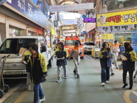 충북 영동전통시장 소방차 길 터주기 훈련